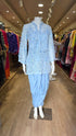 Blue Cutwork Kurta with Dhoti and Singlet