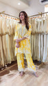 Yellow Cutwork Chikan Hand Embroidery Set