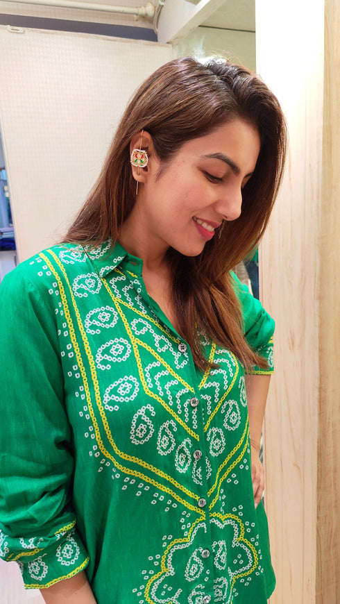 Lotus Motif Ear Cuff