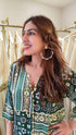 Green Beige Kurta Pant Set