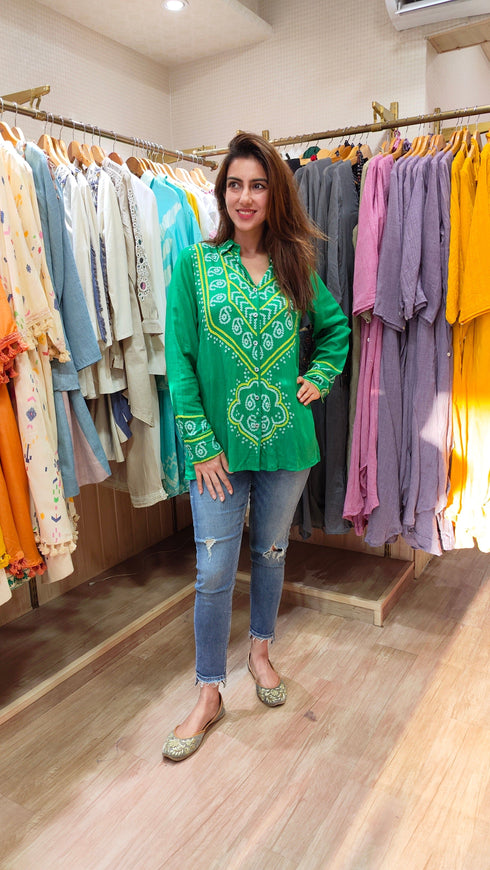 Green Bandhini Shirt
