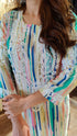 Multicolor Hand Embroidered Chikankari Kurta