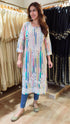 Multicolor Hand Embroidered Chikankari Kurta