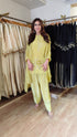 Lime Green Shimmer Farshi Set with Duppatta