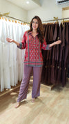 Maroon Ajrakh Coord Set
