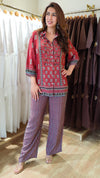 Maroon Ajrakh Coord Set