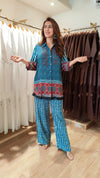 Blue Ajrakh Coord Set