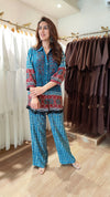 Blue Ajrakh Coord Set