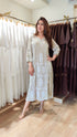 Classic Beige Hand Embroidered Lucknowi Dress