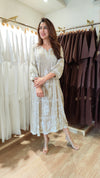 Classic Beige Hand Embroidered Lucknowi Dress