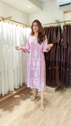 Soft Pink Hand Embroidered Lucknowi Dress