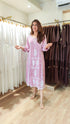 Soft Pink Hand Embroidered Lucknowi Dress