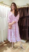 Soft Pink Hand Embroidered Lucknowi Dress