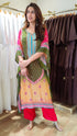 Multicolor Hand Embroidered Kaftan Pant Set