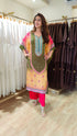 Multicolor Hand Embroidered Kaftan Pant Set