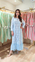 Pastel Blue Embroidered Chikankari Dress with Slip