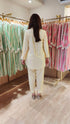 Pastel Yellow Embellished Cutwork Coord Set