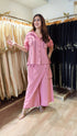 Blush Pink Flap Pant Ribbon Coord Set