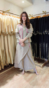 Beige Flap Pant Ribbon Coord Set - view 4