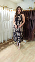 Black Floral Layered Maxi Dress
