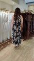 Black Floral Layered Maxi Dress