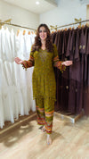 Mehendi Mirror Work Floral Coord Set