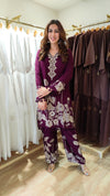 Plum Purple Floral Print Coord Set - view 4