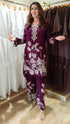 Plum Purple Floral Print Coord Set
