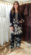 Black Floral Print Coord Set