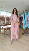 Pink Handcrafted Mirror Work Coord Set