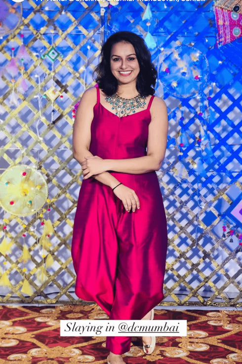 Beetroot Pink Jumpsuit with Jacket