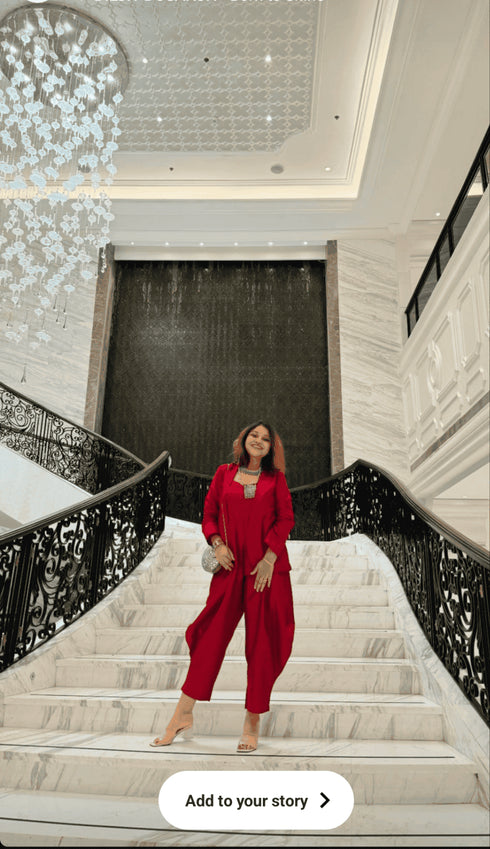 Beetroot Pink Jumpsuit with Jacket