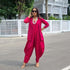 Beetroot Pink Jumpsuit with Jacket