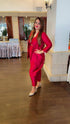 Beetroot Pink Jumpsuit with Jacket