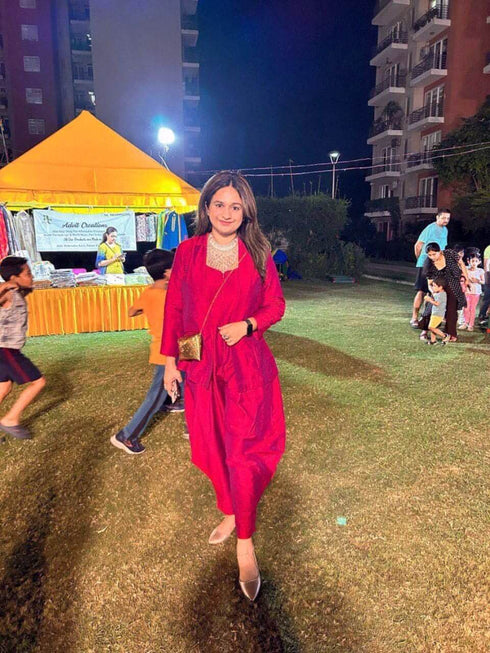 Beetroot Pink Jumpsuit with Jacket