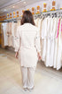 Beige Mirror Work Coord Set