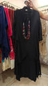 Black Drape Dress With Necklace