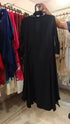 Black Drape Dress With Necklace