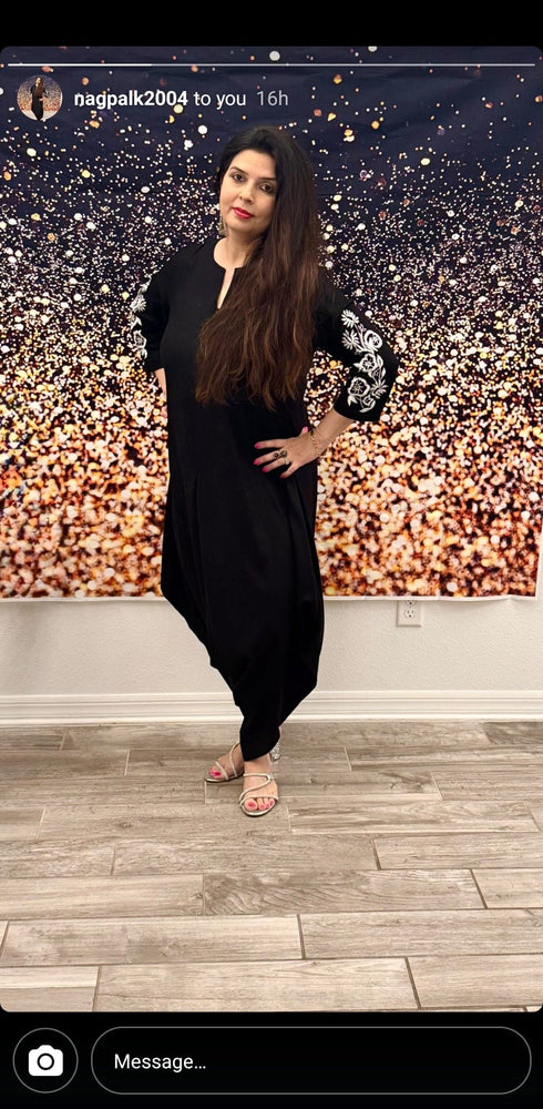 Black Embroidery Jumpsuit