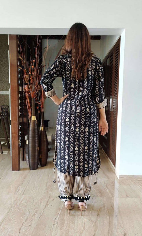 Black Pathani Set - Best Pathani Suit for Women
