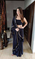 Black Ruffle Sari