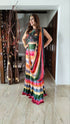 Black Stripe Drape Sari