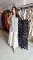 Black White Spaghetti Sharara Set