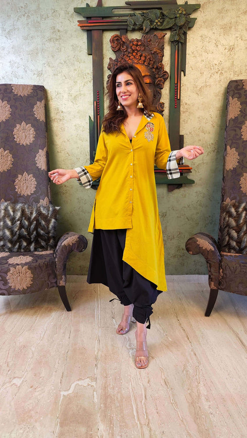 Black and Yellow Coord Set