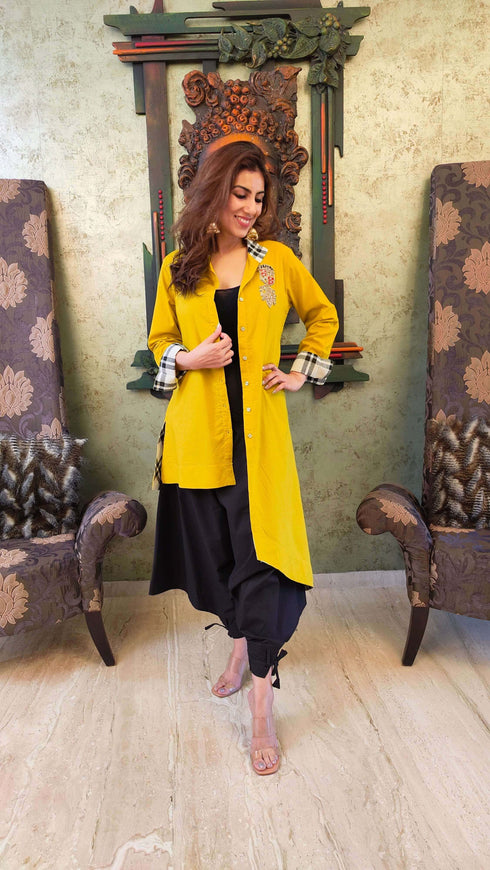 Black and Yellow Coord Set