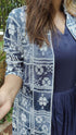 Blue Dhoti Dress with Long Jacket