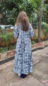 Blue Dhoti Dress with Long Jacket