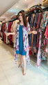 Blue Dress With Georgette Shrug
