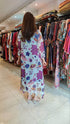 Blue Dress With Georgette Shrug