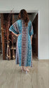 Blue Grey Kaftan Dress